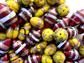 Vintage LARGE Venetian Wedding Cake Glass Beads 1 1/4 and Under Destash Jewelry Making