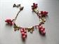 1930's SWEET Grapes and Leaves Czech Necklace Section Destash Repurpose Vintage Jewelry Parts
