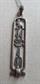 Cartouche Pendant on Sterling Silver Chain Egyptian Hieroglyphics  Fine Jewelry