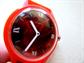 Vintage Mod 1968 Timex Fun Timer Watch Red Lava Dial With Original Leather Band Runs! RARE