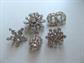 Vintage Small Rhinestone Snowflake Scatter Pin Lot