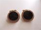 Vintage Destino Black Onyx 1/20th 12k Gold Filled Cufflinks Shirt Accessories