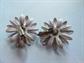 1960's Mod Purple Daisy Flower Earrings 