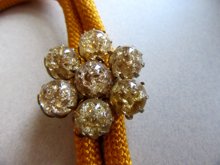 Vintage Bolo Tie Glass Slide Country Western Cowgirl Cowboy 