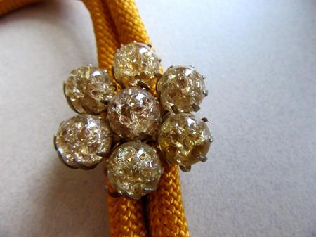 Vintage Bolo Tie Glass Slide Country Western Cowgirl Cowboy 