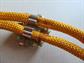 Vintage Bolo tie Glass Crackle Glass Slide Country Western Cowgirl Cowboy Square Dance Boot Scootin'