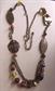 Bohemian Glass and Metal Necklace Fall Colors