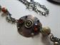 Bohemian Glass and Metal Necklace Fall Colors