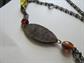Bohemian Glass and Metal Necklace Fall Colors