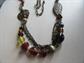 Bohemian Glass and Metal Necklace Fall Colors