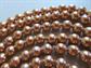 Vintage Hand Knotted Copper Faux Pearl Necklace Hand Knotted Flapper Length Gatsby Party
