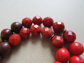 Vintage Sponge Coral Stone and Wood Necklace Fall Colors