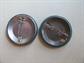 Two Funny Aging Pin Back Buttons Brain Fog Gag Birthday Gift High School Reunion Buttons