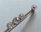 Victorian Sterling Silver Rhinestone Bar Pin and Circular Amethyst Rhinestone