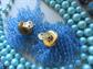 Vintage Blue Jewelry Lot Germany 1960's Shoe Clips and Two Necklaces