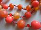 Vintage Orange Bead Lot Plastic Lucite Aurora Borealis Crystals Destash Repurpose Jewelry Making