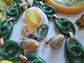 Vintage Jewelry Lot Yellow and Green Transfer Pin Clip Earrings Lucite Bangle And More