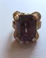 Vintage Purple Rhinestone Adjustable Ring Renaissance Costume Accessory