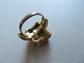 Vintage Purple Rhinestone Adjustable Ring Renaissance Costume Accessory