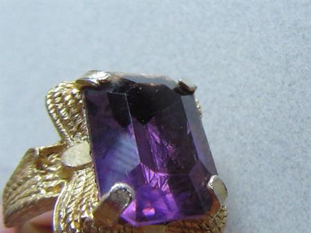 Vintage Purple Rhinestone Ring  Renaissance Accessories