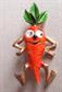 Vintage Anthropomorphic Google Eyes Carrot Pin  
