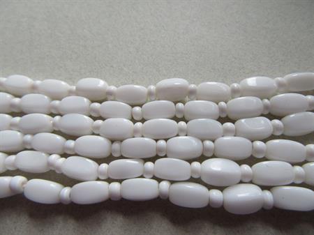 LRGE Vintage White Glass Beads Lot Jewelry Making Supplies
