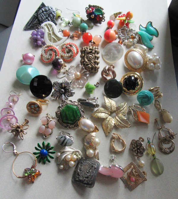 Large Single Earring Lot Destash Jewelry Making Crafting 