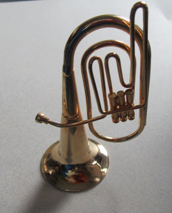 Miniature 3D Tuba Figure Musician 