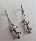 Sterling Silver Pierced Lizard Earrings Amphibian Gecko Fine Jewelry Never Worn Fine Jewelry