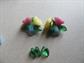 Vintage Glass Flower and Leaf Beads Fruit Salad Destash Jewelry Making Crafting