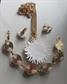 Vintage Bubblelite or Featherlite Jewelry Lot White Bracelet Necklace