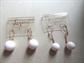 Vintage Mod Laguna White Lucite Ball Pierced Earrings Never Worn Your Choice Signed Jewelry