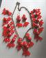Orange Lucite Rhinestone Necklace. Great For Making Earrings Destash Repurpose Jewelry Making