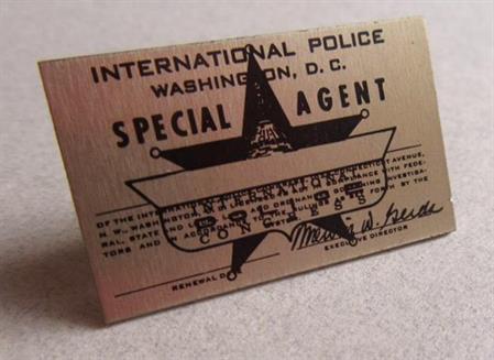 Vintage International Police  Washington DC Special Agent 