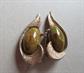 Mid Century Charel Bakelite Clip Earrings Vintage Signed Jewelry