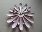 Mod 1960's Red White And Blue Enameled Flower Pin Vintage Costume Jewelry
