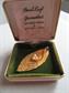 Vintage Genuine Cultured Pearl and Real Leaf Pendant Original Box 