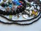 Vintage and Up Jewelry Parts Lot Destash Glass Beads and Doo Dads Repurposing Harvest