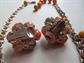 1950's Bakelite and Lucite Fruit Salad Necklace And Earrings Vintage Jewelry Fall Colors