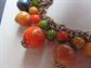 1950's Bakelite and Lucite Fruit Salad Necklace And Earrings Vintage Jewelry Fall Colors