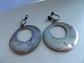 Vintage Siam Niello Sterling Silver Large Hoop Screw Back Earrings 19.5 Grams Fine Jewelry