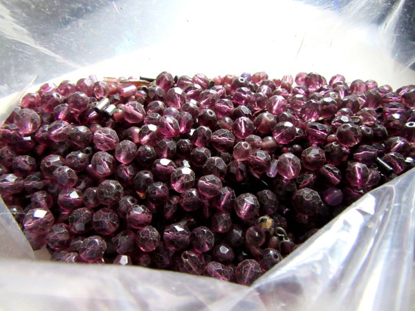 Vintage Glass Amethyst Beads Lot Jewelry Making Supplies