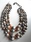 Vintage 1950's Glass Faux Pearl Necklace  