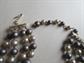 Vintage 1950's Glass Faux Pearl Necklace  