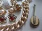 Vintage And Up Jewelry Lot Alfani Liz Clairborne Rhinestone Bracelets Dress Clip Earrings Pins