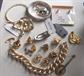 Vintage And Up Jewelry Lot Alfani Liz Clairborne Rhinestone Bracelets Dress Clip Earrings Pins