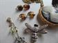Vintage and Up Jewelry Lot Pins Earrings Cameo Pendant Bee Premier Design Bracelet
