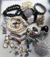 Junk Jewelry Lot Harvest Rhinestones Repurpose  Miriam Haskell Single Earring Jewelry Making Destash
