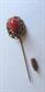 Vintage Western Germany Glass Cabochon Rhinestone Stick Pin