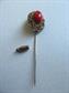 Vintage Western Germany Glass Cabochon Rhinestone Stick Pin